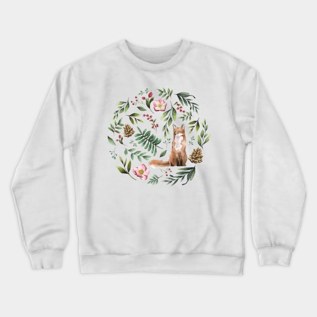 Christmas Foxie Crewneck Sweatshirt by sophisticker